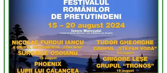 Universitatea de Vară Izvoru Mureșului 2024 program activități cine canta