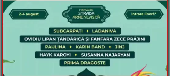 Festivalul STRADA ARMENEASCA Bucureștii cine cântă program
