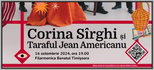 program concerte Concert Corina Sîrghi și Taraful Jean Americanu