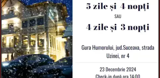 oferte cazare crăciun 2024 gura humorului