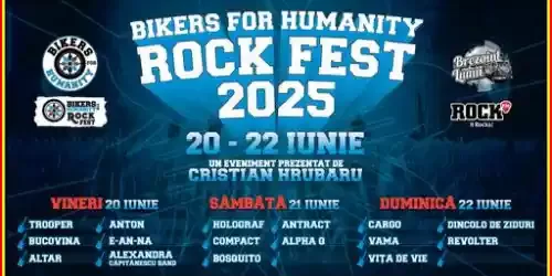 Cine cântă la Bikers For Humanity Rock Fest 2025