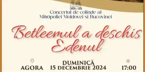 Program Concertul de Colinde 2024 al Mitropoliei Moldovei și Bucovinei