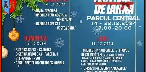 Program pe zile Festivalul de Iarnă la Gherla 2024