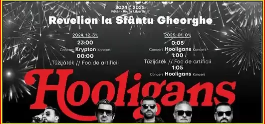 program Revelion 2025 Sfântu Gheorghe în Piața Centrală