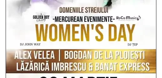 Petrecere 8 martie 2025 Domeniile Streiului - Mercurean. prețuri program muzical
