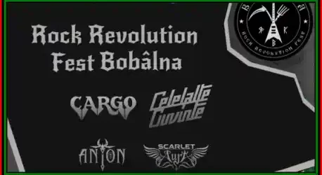 Program Rock Revolution Fest Bobâlna 2025 artiști trupe.