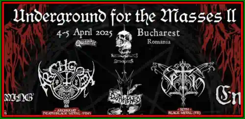 UNDERGROUND FOR THE MASSES aprilie 2025 cine cântă
