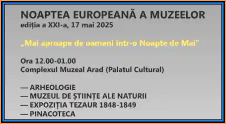 Program Vizitare NOAPTEA MUZEELOR 2025 Arad