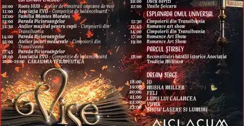 SINAIA FOREVER 2025 Program complet pe zile și ore