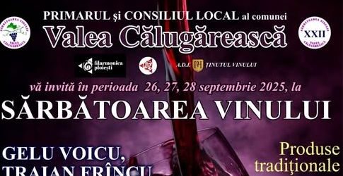 Sărbătoarea Vinului 2025 Valea Călugărească Program artistic