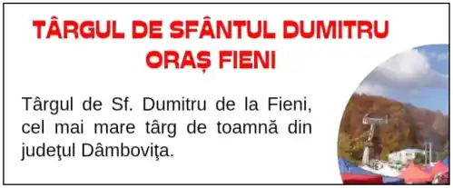 Târgul Bâlciul de Sf. Dumitru 2025 Fieni