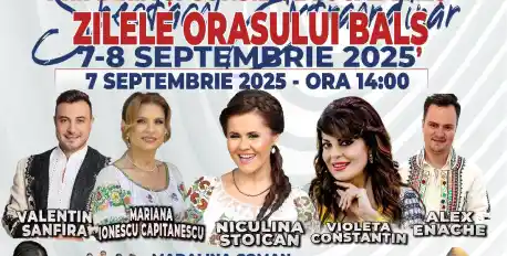 zilele orasului balș 2025 program artistic concerte