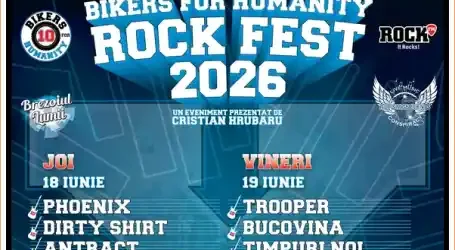 Bikers for Humanity 2026 program concerte cine cântă