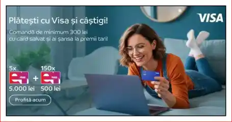 Concurs Card VISA 2025 și eMag Câștigă vouchere de 5000 lei