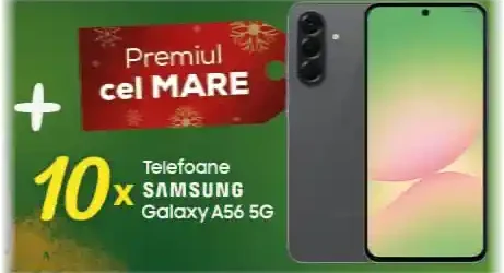 Concurs Kamis Câștigă 10 telefoane Samsung Galaxy A56 256GB 5G