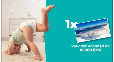 Concurs Pampers 2025 câștigă voucher de vacanță Happy Tour de 10000 lei