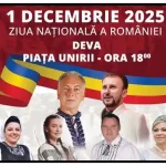 1 Decembrie 2025 la Deva concerte Piața Unirii