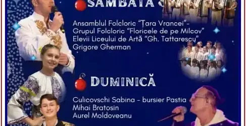 Târgul de Crăciun Focșani 2025 program concerte Piața Unirii