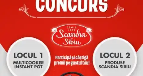 Concurs Câștigă un Instant Pot sau pachete Scandia Sibiu pe Insagram