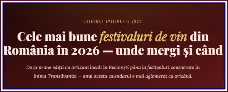 cele mai bune festivaluri si târguri de vin 2026