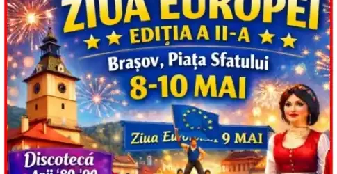Brașov Ziua Europei 2026 program discoteca 80 90