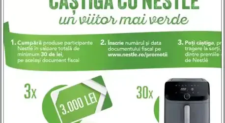câștigă 3000 lei concurs nestle auchan 2026