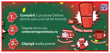 concurs Delikat 2026 câștigă electrocasnice Unilever