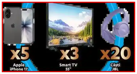 Concurs Duracell Race, câștigă iPhone 17, concurs cu premi fără tragere la sorti
