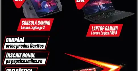 câștigă laptopuri de gaming Lenovo Legion Pro 5 concurs doritos