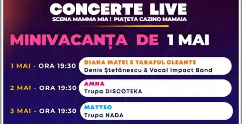 evenimente și concerte litoral minivacanta de 1 mai 2026
