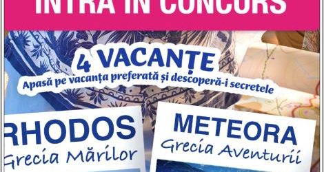 câștigă o vacanță în Grecia, un iPhone 16 sau voucher de cumpărături