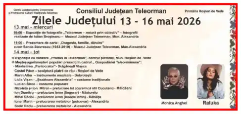 Program Zilele Județului Teleorman 2026 la Roșiori de Vede