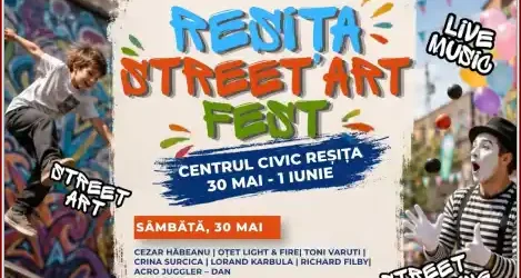 Reșița Street Art Fest evenimente gratuite ziua copilului