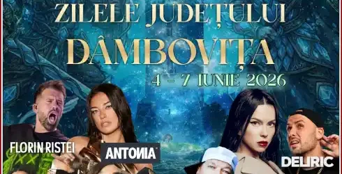 Vino la Zilele Județului Dâmbovița 4–7 iunie 2026 concerte în Parcul Chindia
