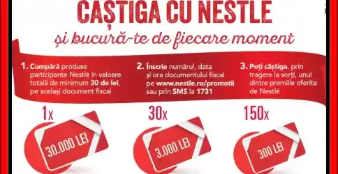 câștigă 30000 euro concurs nestle 2026