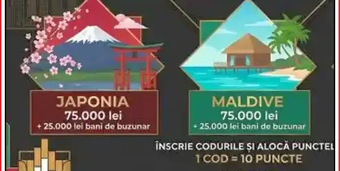 Câștigă vacanțe de lux în Maldive și Japonia concurs 2026