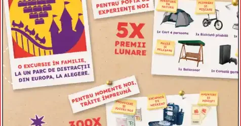 Vacanță cu familia la un parc de distracție din Europa în valoare de 20.952 de lei