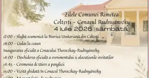Zilele Comunei Rimetea 2026 program complet