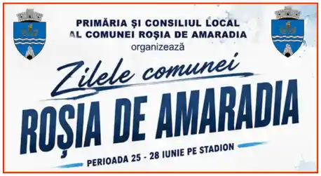 Zilele Comunei Roșia de Amaradia 2026 program complet pe zile