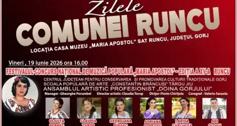 Zilele Comunei Runcu 2026 program artistic