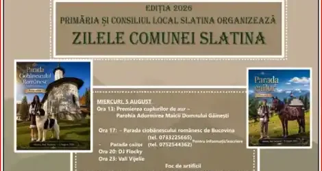 Zilele Comunei Slatina 2026 lineup pe zile