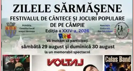Zilele Sărmășene 2026 program artistic