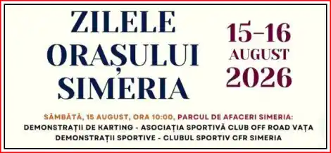 program zilele orașului simeria 2026