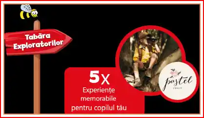 câștigă experiențe în tabăra Pastel Chalet, în valoare de 5.000 de lei