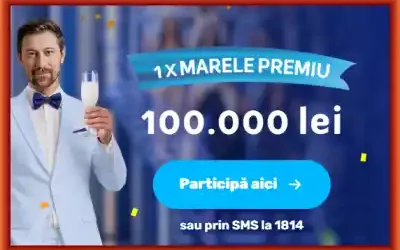 înscrie bonul și poți câștiga 100.000 lei