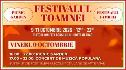 program Festivalul Toamnei Arad 2026